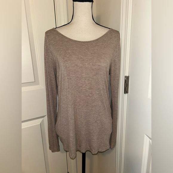 Women's Tan Long Sleeve Top super soft and stretchy - Picture 1 of 5